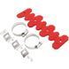 Захист вихлопної труби (накладка для коліна) на мотоцикл 22см, червона 9093-2 фото 3