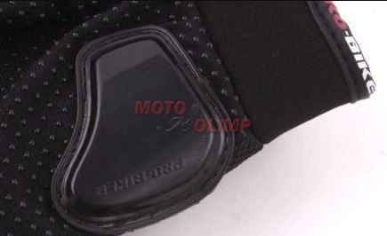 Рукавички Pro Biker із захистом для мотоцикла, чорні 6929 фото