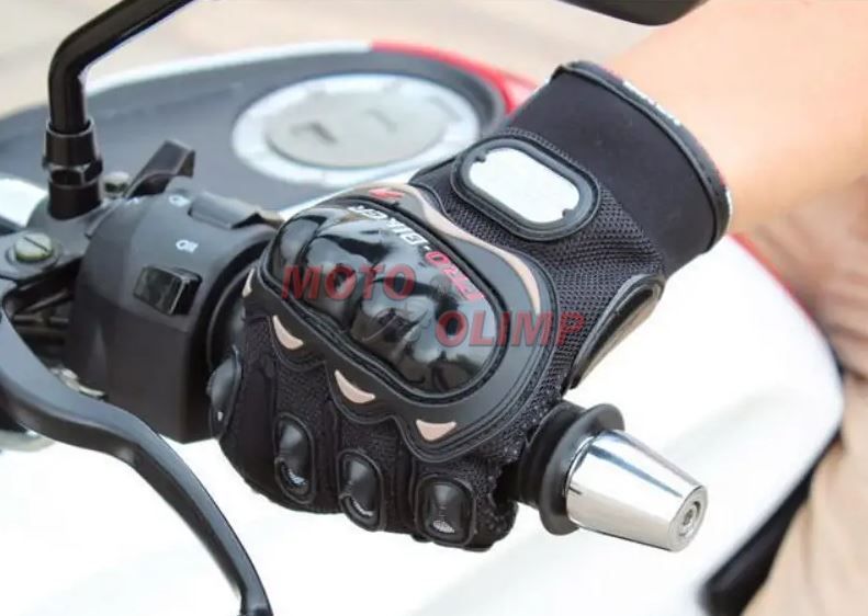 Рукавички Pro Biker із захистом для мотоцикла, чорні 6929 фото