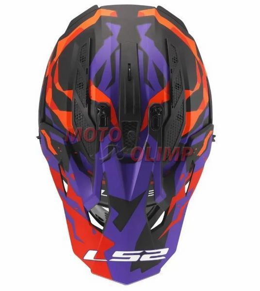 Шолом LS2 MX708 Fast 2 GROTESK Purple Orange M 10503 фото