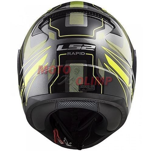 Шолом інтеграл LS2 FF353 Rapid Carrera HI-Vis Black/Yellow/Grey 2323 фото
