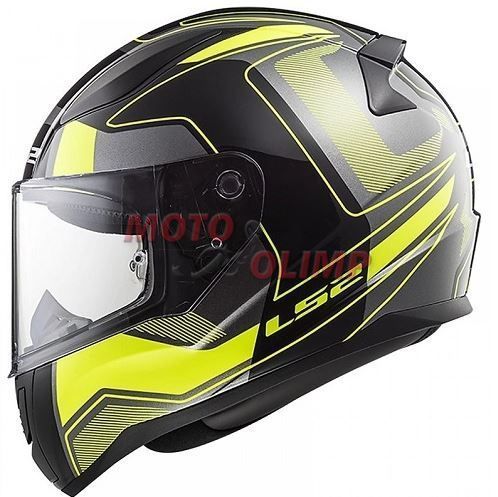 Шолом інтеграл LS2 FF353 Rapid Carrera HI-Vis Black/Yellow/Grey 2323 фото