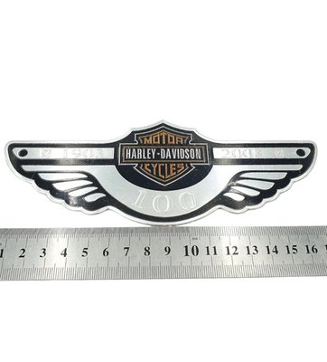 Шильдик (175 * 55мм) на бензобак (емблема) Harley-Davidson 110 років 1903-2013г крила 6922-7 фото