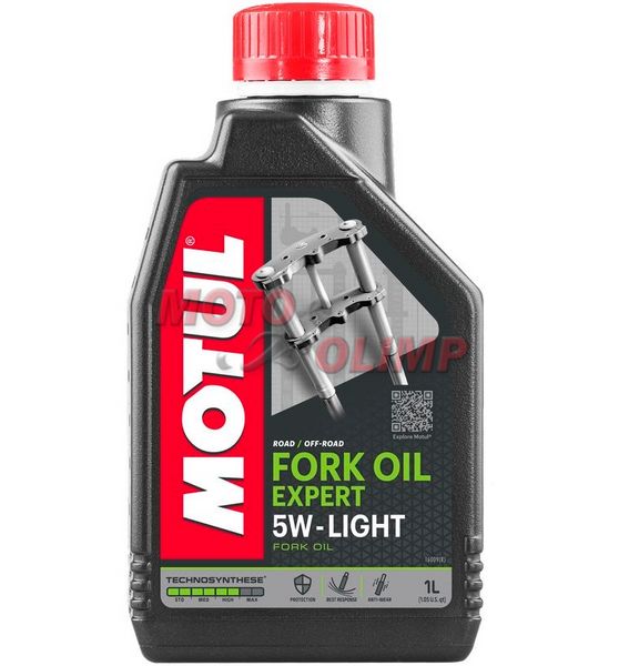 Вилочна олія MOTUL 5W напівсинтетика FORK OIL EXPERT LIGHT SAE 5W (1L) 1676 фото