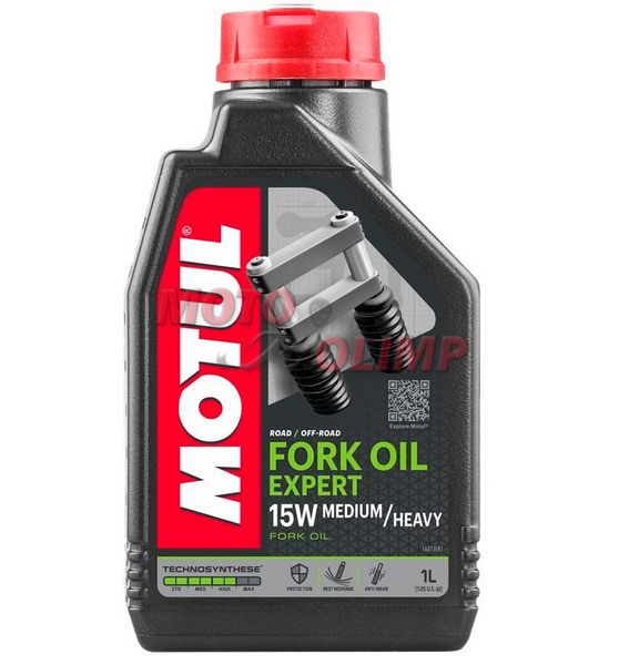 Вилочна олія MOTUL 15W напівсинтетика FORK OIL EXPERT LIGHT SAE 15W (1L) 3082 фото