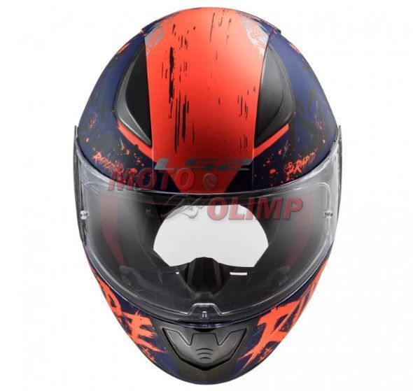 Шолом інтеграл LS2 FF353 Rapid Naughty Matt Blue-Fluo Orange 5782 фото