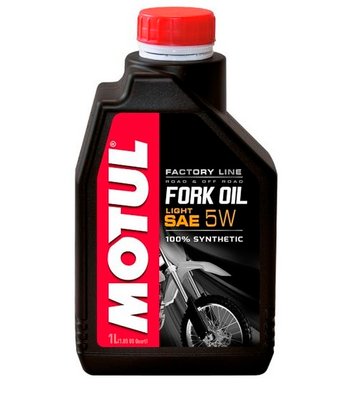 Вилочна олія MOTUL 5W синтетика 100% FORK OIL VERY LIGHT FACTORY LINE SAE 5W (1L) 3085 фото