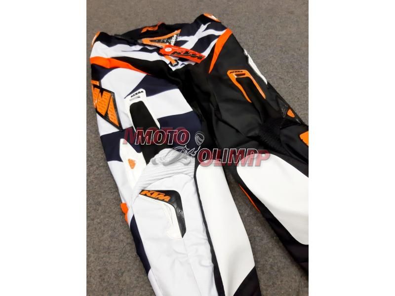 Комплект КТМ штани та джерсі для мотокросу (чорно-білий) 3219 фото