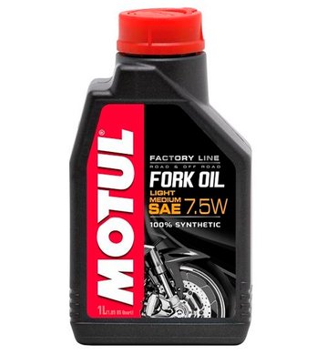 Вилочна олія MOTUL 7.5W синтетика 100% FORK OIL VERY LIGHT FACTORY LINE SAE 7.5W (1L) 3086 фото