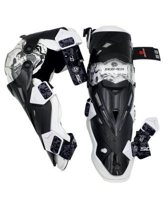 Наколінники шарнірні Scoyco K12 білі, захист колін на мотоцикл 3659-5 фото