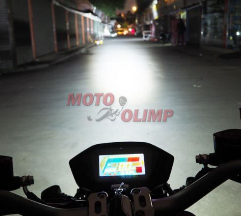 Фара LED 3-рядна світлодіодна 12 в 64 Вт на мотоцикл кастом 6923 фото