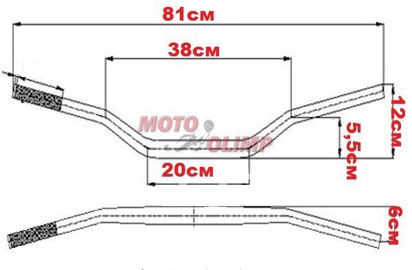 Кермо 28мм Protaper EVD посилений на кросовий/ендуро мотоцикл, чорний 4150-9462 фото