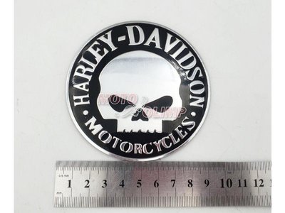 Шильдик на бензобак (емблема) Harley-Davidson череп (90мм) 3635 фото