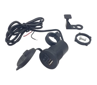 Зарядний пристрій для телеф. з кріпленням на кермо USB 5V 2.1А/г 8545-1 фото