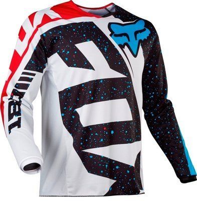 Мото джерсі FOX 180 NIRV JERSEY біло-червона S-3XL, р.XXL 3153 фото
