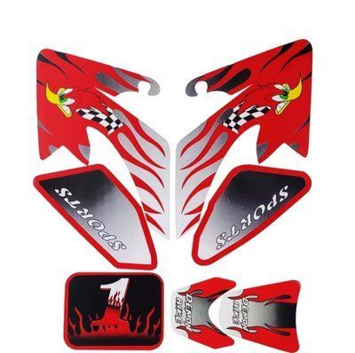 Наклейки на пластик пітбайк CRF-50, XR50, Dirt Bike дятел Вуді Вудпекер 10051-2 фото