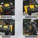 Сумка водонепроникна MOTOWOLF 40л, кофр на мотоцикл та квадроцикл, чорно-салатова 9857 фото 7