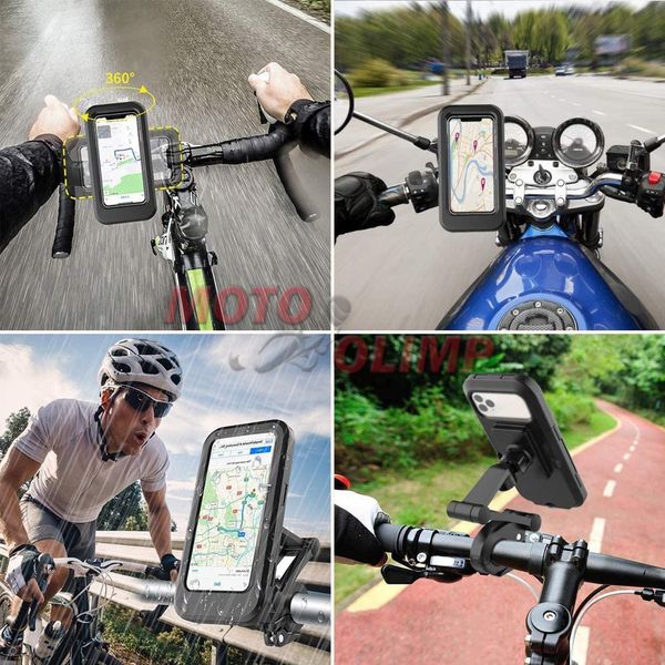 Тримач телефону, GPS на кермо мотоцикла/велосипеда, на магніті, водонепроникний 9090 фото
