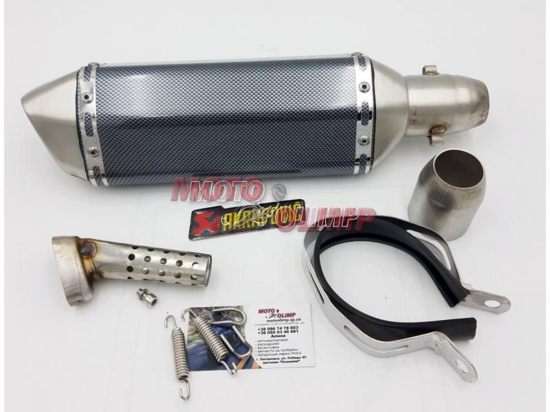 Прямоточний глушник (прямоток) Akrapovic Carbon на мотоцикл 1886-4 фото