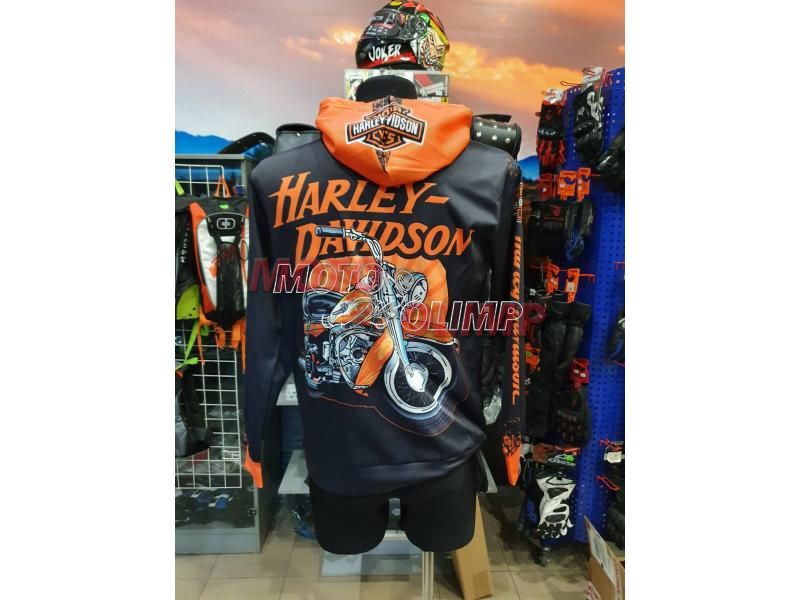 Толстовка літня Harley-Davidson (кофта з капюшоном) 3D принт 1672 фото