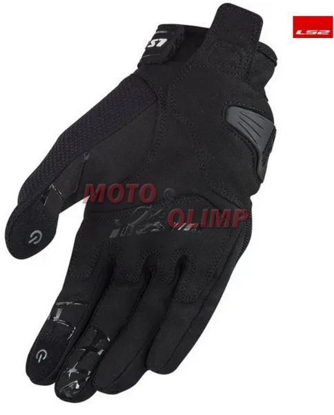Перчатки LS2 Dart 2 Black із слайдером для мотоцикла, чорні р.М-XXL, р.М 9726 фото