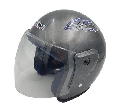 Мото шолом відкритий для скутера та мотоцикла р.L-XL, літній, сірий 831 фото