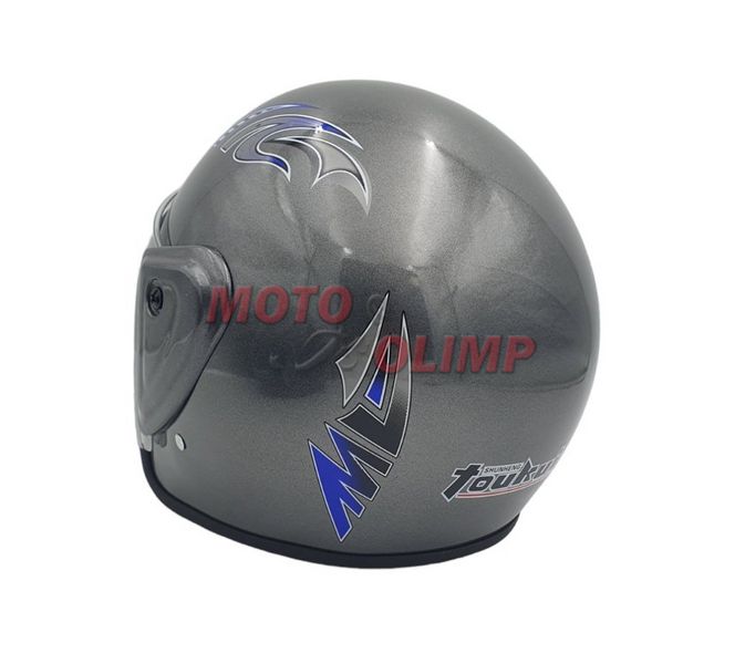 Мото шолом відкритий для скутера та мотоцикла р.L-XL, літній, сірий 831 фото