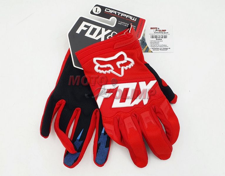 Мото перчатки FOX DIRTPAW Race Fluor Red 8284 фото