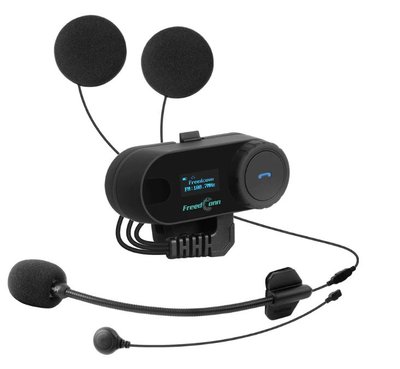 Мотогарнітура (Bluetooth) FreedConn T-COM-SC c FM радіо та LCD екраномна на шолом 9015 фото