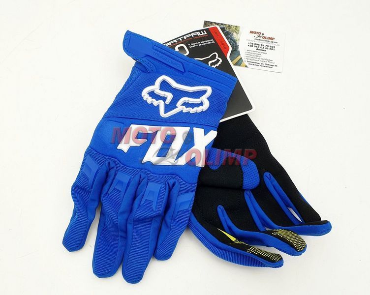 Мото перчатки FOX DIRTPAW Race Fluor Blue 8284 фото