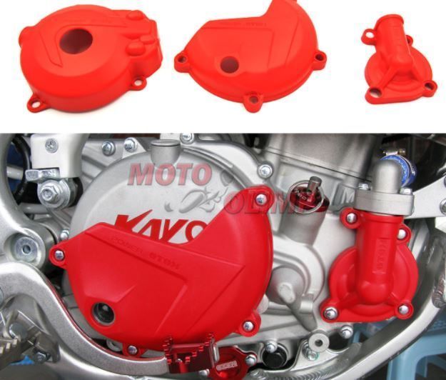 Комплект захисних накладок OTOM двигуна NC250 (ZS177MM) (KOVI NC250-4T PRO KT/LITE KT/GEON DAKAR 250-4V) на мотоцикл, червоний 7076 фото