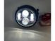 Фара кругла світлодіодна ХРОМ із лінзами на мотоцикл 3211 фото 6
